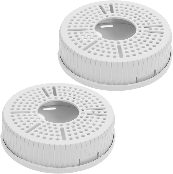 2pcs Plastic Monitor Bracket for Security Cameras and Routers with Cable Management and Easy Installation, White Ceiling Mount Holder for Homes and Offices