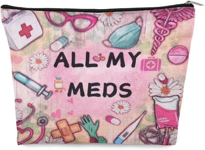 Small Nurse Medical Supply Pouch Bag Emergency Medicine Physician Bag Gifts Pharmacist Doctor Graduates Accessories Family Patient Medication Organizer Nursing School Makeup Bags Survival Med Pouch