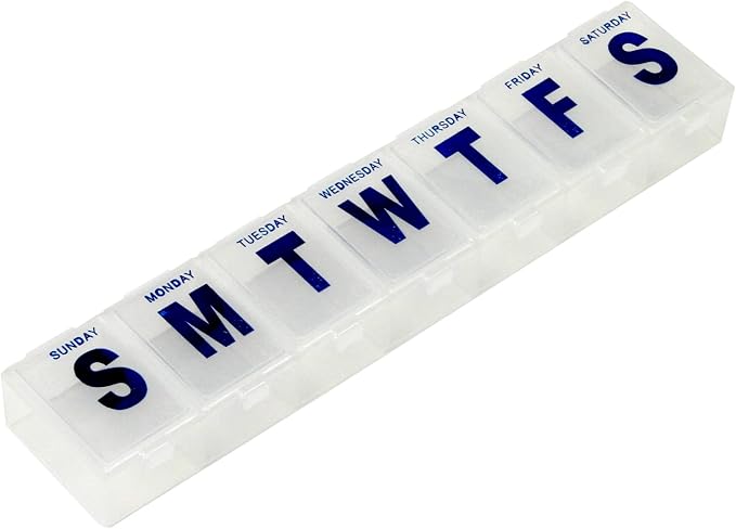Chef Craft Select Jumbo Pill Organizer, 4 piece set, Clear
