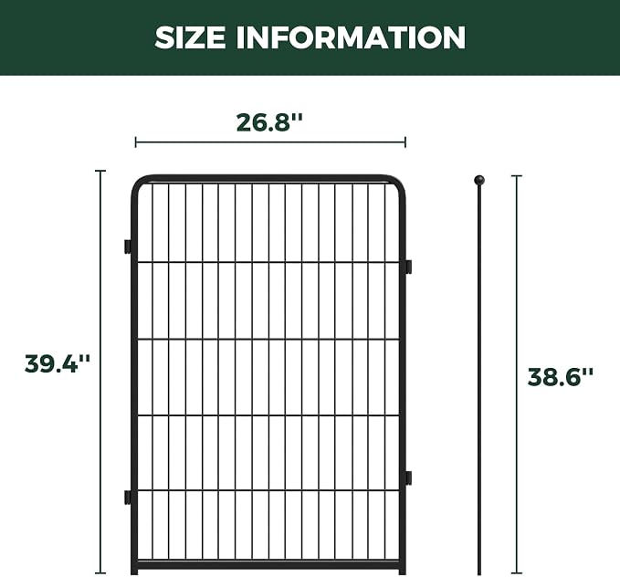 FXW Homeplus Indoor Dog Playpen, 40" H, 4 Panels, for Medium & Large Dogs | Stress-free play, Heavy-duty, Semi-open design, Easy setup, Threshold-free gate, Expandable, Patented