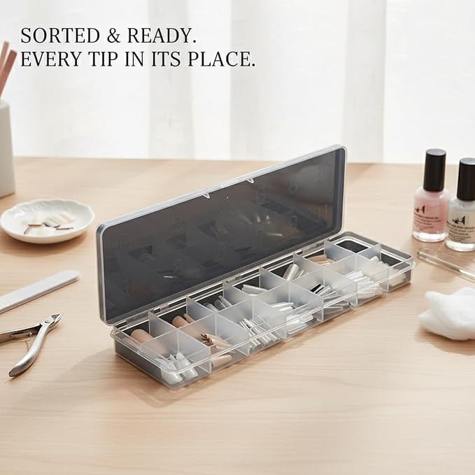 Clear PET Plastic Drawer Organizer for Socks & Accessories, Transparent Storage Box with Compartments, 14.6 x 3.0 x 3.6 Inches