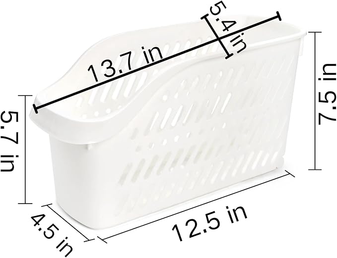Coloch 4 Pack Plastic Under Sink Organizer with Wheels, Roll Out Bottle Organization Bins Narrow Kitchen Cabinet Organizers Multifunctional Plastic Organizer Basket for Under Sink, Kitchen, Bathroom