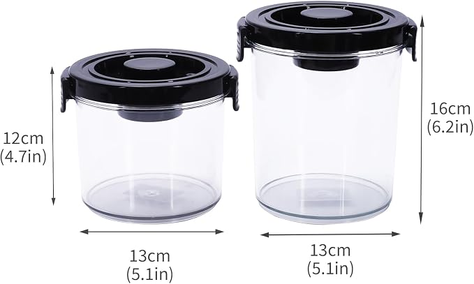 Dog Treat Container, Dog Food Storage with 2 Jars, Airtight Pet Treat Storage With Lids,Small Pet Food Container, Puppy Treats Bin for Kitchen Counter,Freshness Seal-Clear, Rotundity
