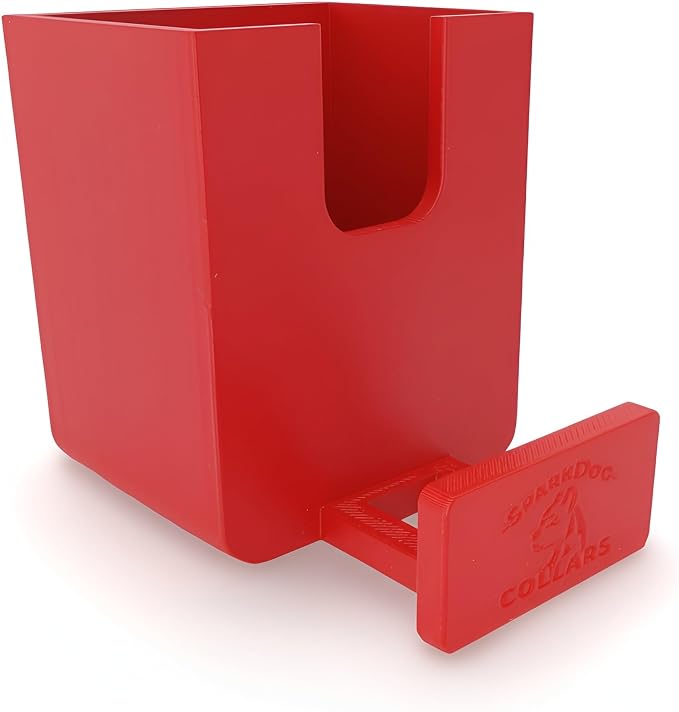 SparkDog GrabNGo E-Collar Dock, Fits Large RuffLand (Red, Standard) | Crate-Mounted Holder for E-Collar Remote & Strap, Durable K9 Accessory for Dogs, Made in USA