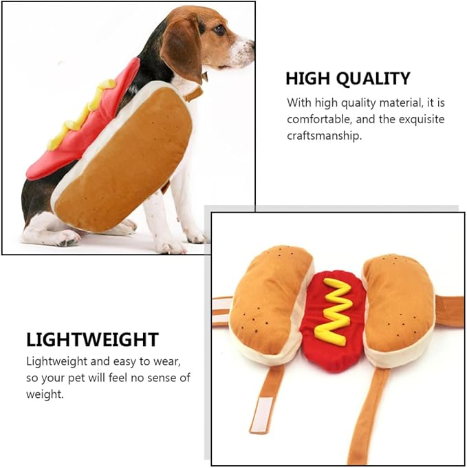 Creative Lightweight Cotton Pet Festival Costume for Cats and Dogs, Orange Wearable Design for Holiday and Party Events