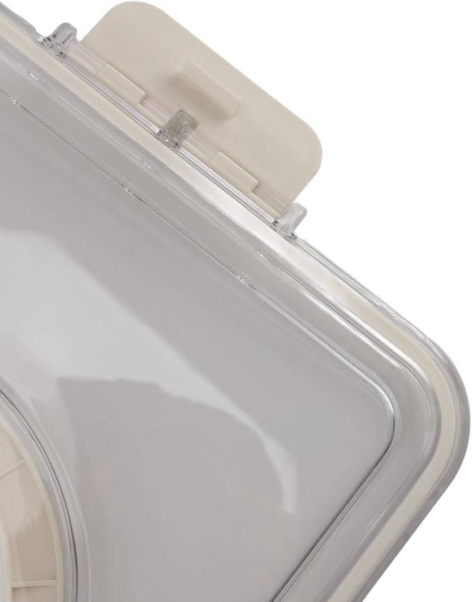Fruit Storage Container Sealed Drain Design Refrigerator Organizer for Kitchen Picnic PET Clear 31 x 24 x 7 cm 1 Box with 4 Compartments