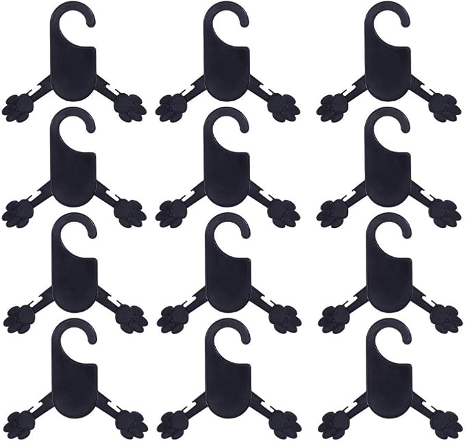 Cabilock 12pcs Pet Clothes Rack Pet Costume Hanger for Cat Dog Clothes Space-Saving Design Easy to Install for Drying Outdoor Use