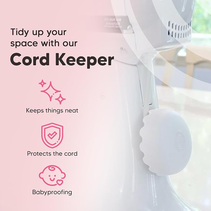 4-Pack Patented Heat-Resistant Cord Organizer for Appliances, Kitchen, Computers & More | Stick-On Cord Wrappers with Flexible Base, Secure Scalloped Edge, Black/White (3 x 1.5 Inches)