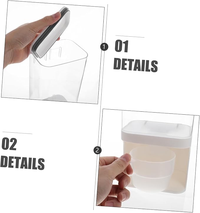 BESPORTBLE Pet Food Storage Wall-mounted Dispenser for Dogs and Cats Airtight and Moisture Food Storage Case