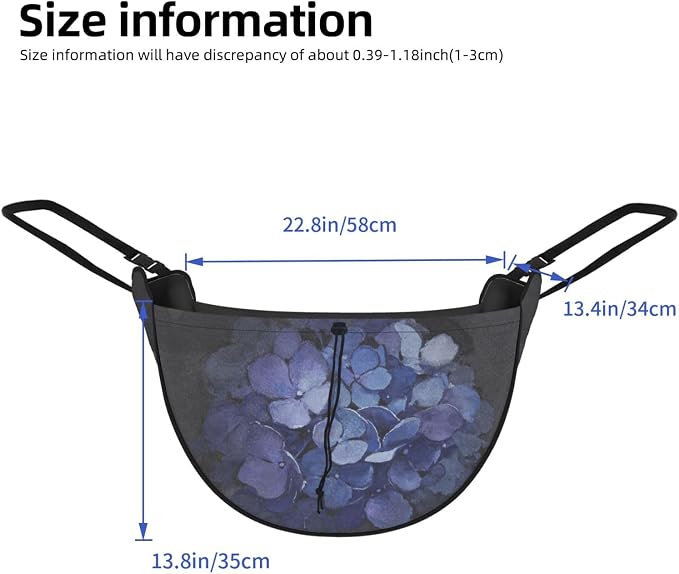 Dark Blue Bloom Car Seat Organizer-Backseat Storage Bag for Travel | Waterproof Durable. Holds Snacks Gear Essentials. Fits Most Cars.