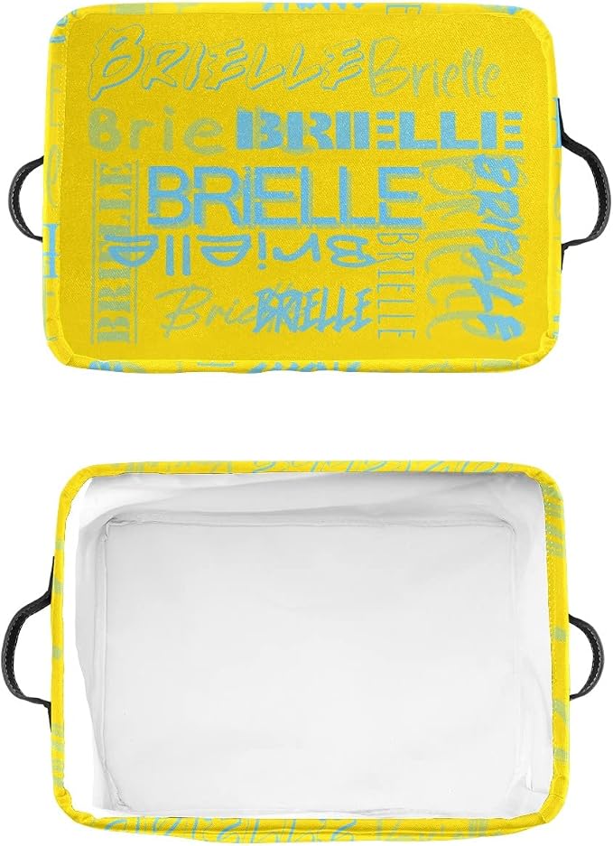 Personalized Storage Bins with Name Custom Kids Storage Basket Cubes Organizer with Handles for Organizing Boys and Girls Toys Shelf Closet Nursery Baskets Boxes, 1 Pack
