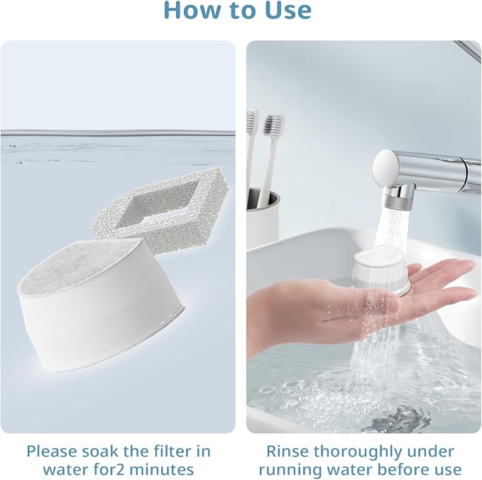 Cat Water Fountain Filter, Pet Fountain Filter Replacement Compatible with PetSafe Drinkwell Avalon Pagoda Seascape Seaside Pet Dog Cat Water Fountain (C. 8 Filters+8 Sponges)