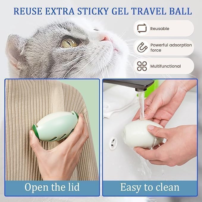 2-Pack Washable Sticky Roller, Pet Hair Remover, Reusable Lint Roller Ball, Portable Home Travel Lint Roller, for Clothes, Sticky Cleaner, Dust Fuzz Fur for Travel Househol