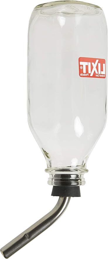 Lixit Heavy Duty Deluxe Glass Water Bottles for Birds, Dogs and Small Animals. (32oz Large Tube)