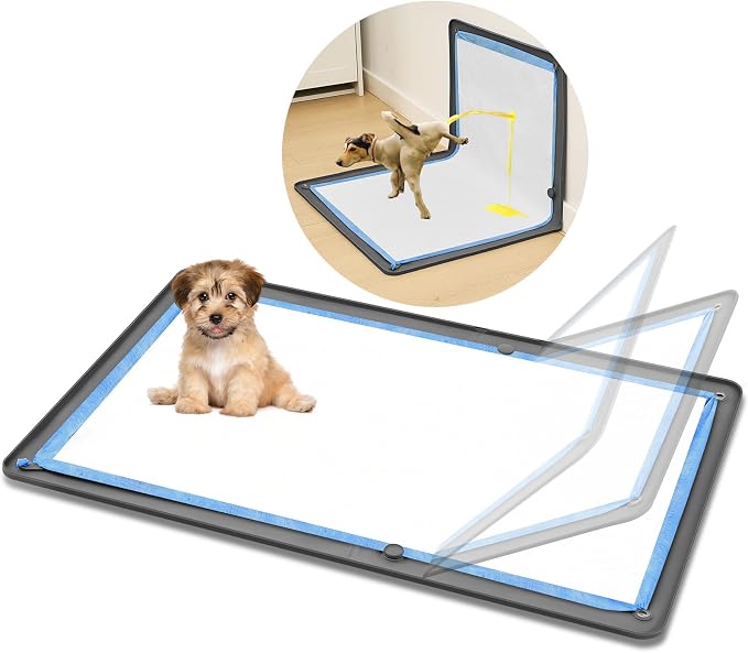 Colingmill Silicone Pee Pad Holder, 24" x 35", High Edge Leakproof Training | Fits Disposable & Washable Pads, High Edges Prevent Leaks, Floor Protection, Easy-clean Silicone, for Puppy Potty Training