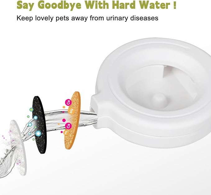 RIZZARI Automatic Dog Water Dispenser: Ion Exchange & Carbon Filtration -Supports Spine Health in Senior Dogs- Spill-Resistant 9L Black Gravity Waterer with 2 Filters&Caps - Ideal for Multi-Dog Homes
