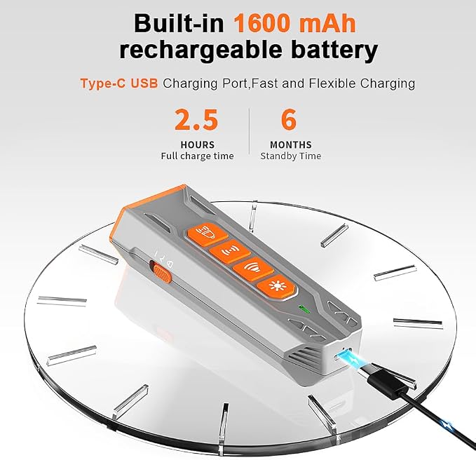 Dog Bark Deterrent Device - Anti-Bark Devices for Dogs,Rechargeable Ultrasonic Dog Bark Deterrent 30Ft Effective Control Range,Safe for Human & Dogs Portable (Grey)