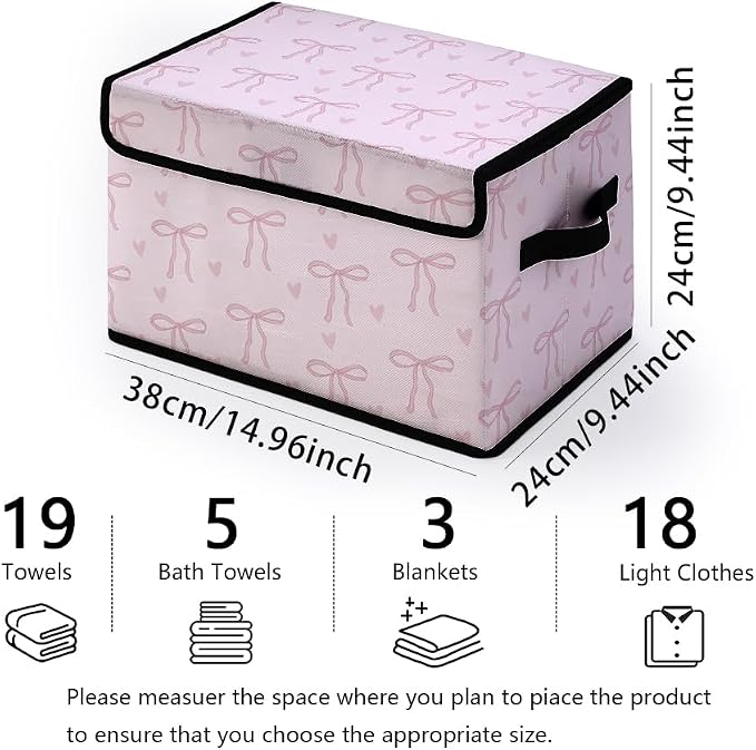 Stackable Clothes Storage Bins with Lids 3 Pack | Closet Organizers Fabric Box for Home and Office,Blanket Clothes Organizers,Under Bed Storage Containers