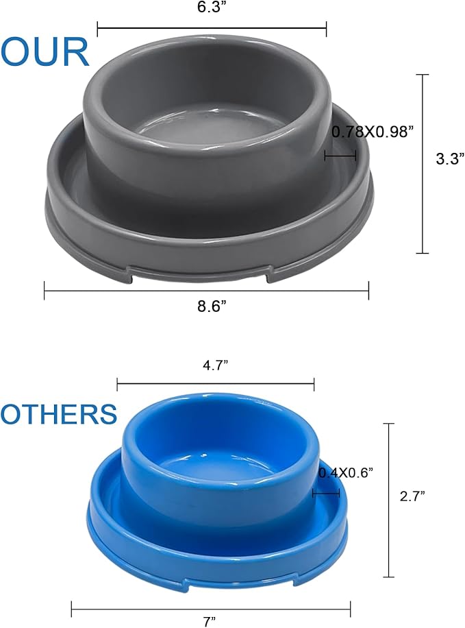 PetLike Ants Away Dog Bowls Pet Food Bowls, No Spill Cat Food Bowl Water Food Feeder Pet Dishes for Cat Puppies Small Medium Dogs…