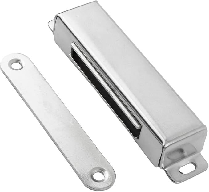304 Stainless Steel Magnetic Cabinet Latch with 40kg Pull Force, Door Catch for Kitchen Bathroom and RV Use(XL)