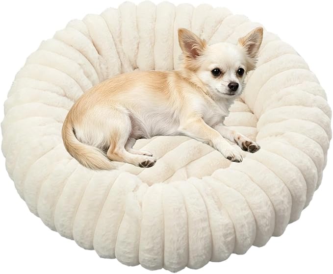 Cat and Dog Sleeping Mat, Round Pet Relaxation Bed | Washable Puppy Kitten Donut Bed | Non-Slip Round Comfortable Thick Dog Bed Cat Sofa For Small Dogs, Cat