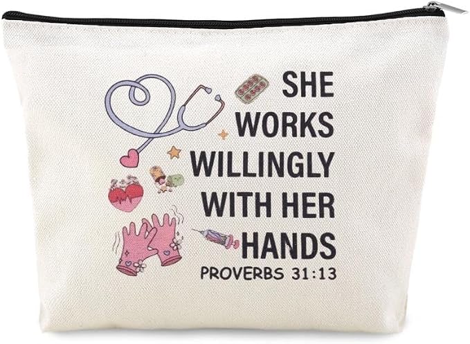 Nurse Pouch Bag for Work Supplies Graduation Nursing Practitioner School Gifts Nurse Stuff Essential Nurses Accessories for Women Bag Nursing Preceptor Gifts from Student Nurses Bday Week Present