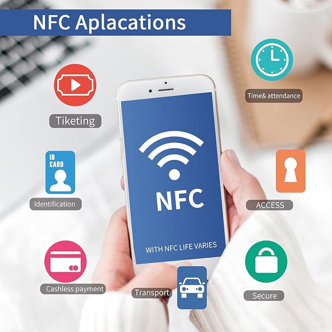 30pcs NFC Tags ntag213 NFC chip ntag213 Sticker NFC 213 Tags ntag213 Card iPhone NFC Sticker Compatible with All NFC-Enabled Smartphones and Devices （144 Bytes）