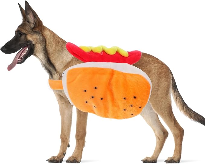 Creative Sausage Shape Pet Costume for Dogs and Cats Lightweight Cotton Material Easy to Wear Decorative Pet Clothes for Christmas Festival