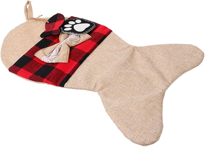 FRCOLOR Christmas Pet Stocking Gift Bag Holiday Present Pouch Festive Candy Storage for Gifts and Stocking Fillers Xmas Party Decoration
