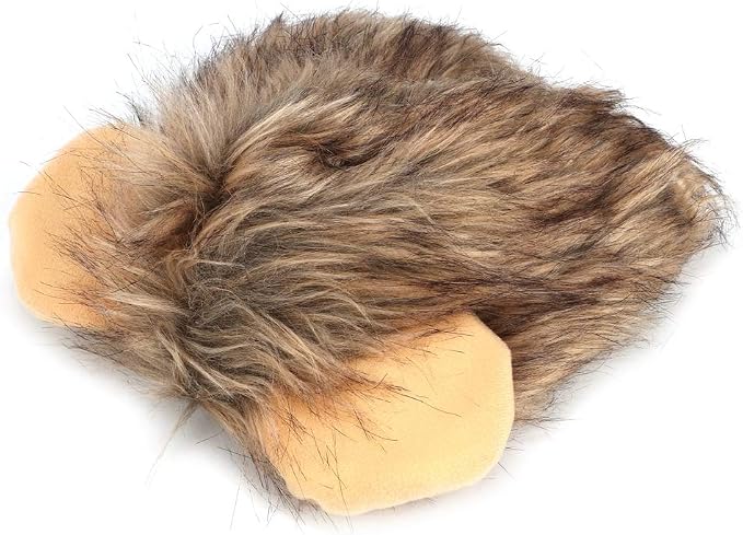 Zopsc Cute Cat Lion Wig Hat, Funny Pet Costume Dress Up for Small Dogs Cats, Furry Animal Roleplay Costume Accessories