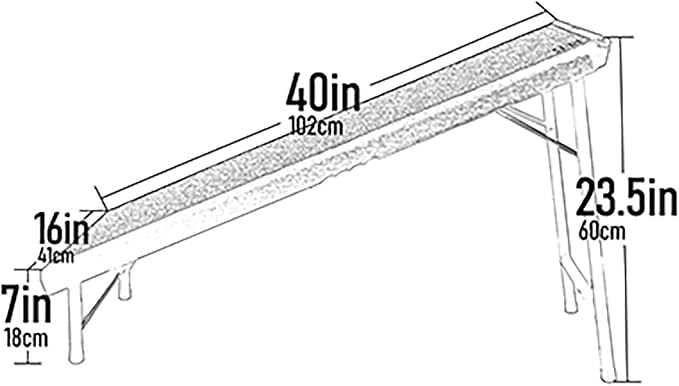 Pet Gear Free Standing Pet Ramp for Cats and Dogs, Walnut | No Assembly Required, Easy Fold for Storage or Travel, Portable, Supports 100 lbs, 40" x 16"