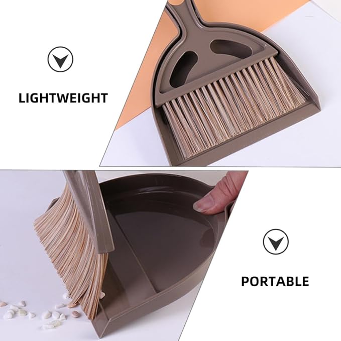 Mini Keyboard Cleaning Brush Set with Lightweight Plastic Broom and Dustpan, Portable Desktop Broom Kit with Hook for Storage, for Computer Keyboard and Pet Cleaning Supplies