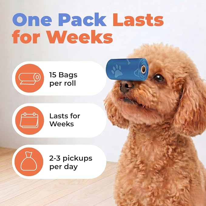 Best Pet Supplies Poop Bags for Dogs - Assorted Colors, 150 Count | Scented, Leak-proof, Easy-Tear perforations, 15 Thick Bags per roll, Outdoor Walking & Travel, Fits Standard Holders
