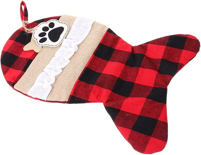 ORFOFE 1pc Christmas Pet Stocking Bag and Stylish Christmas Pouch for Festive Decoration and Storage for Holiday Presents and Decorations