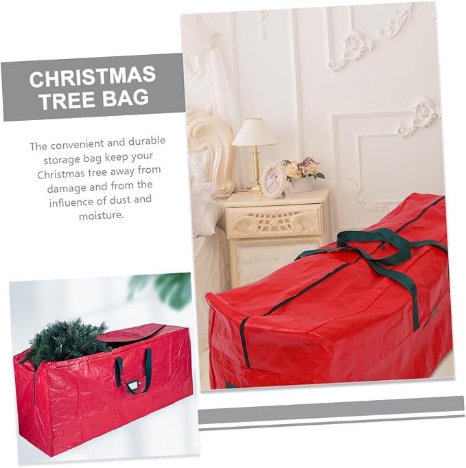 Large Capacity Christmas Tree Storage Bag Holiday Storage Pouch with Reinforced Handles for Organizing Christmas Decorations and Other Items