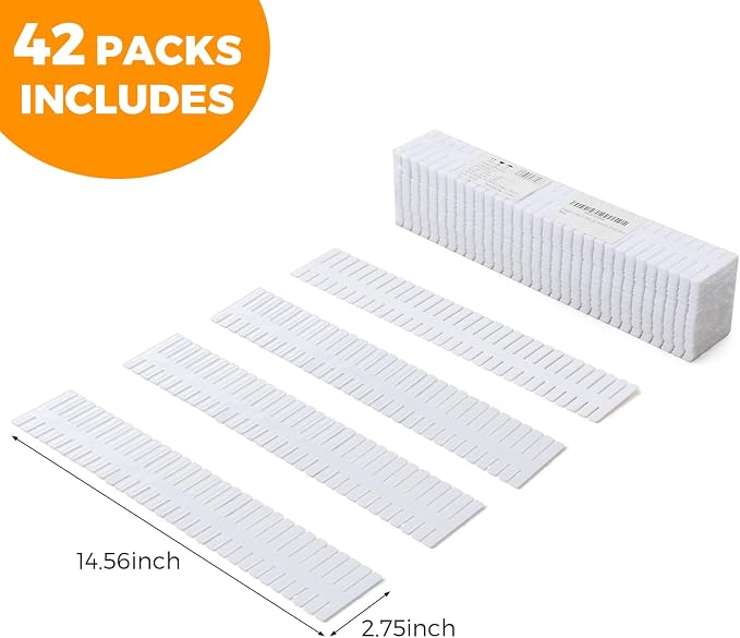 ALBAD Plastic Drawer Dividers Adjustable Drawer Organizer Dividers Separator for Tidying Clutter/Cutlery/Underwear/Socks/Clothes/Dresses/Boxes/Bins in Kitchen Bathroom Bedroom Office