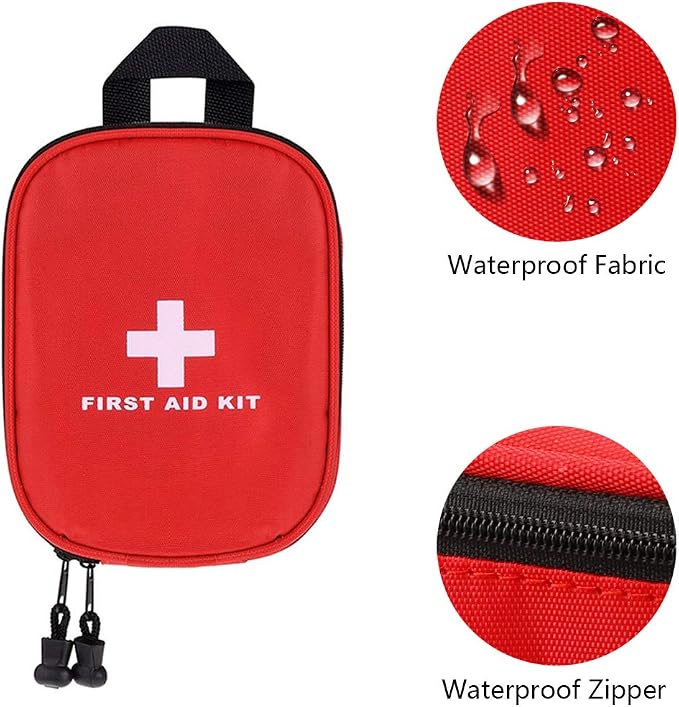 Nylon First Aid Kit Empty, Travel Empty First Aid Kit Pouch Bag for Emergency at Home, Office, Car, Outdoors, Boat, Camping, Hiking(Bag Only)