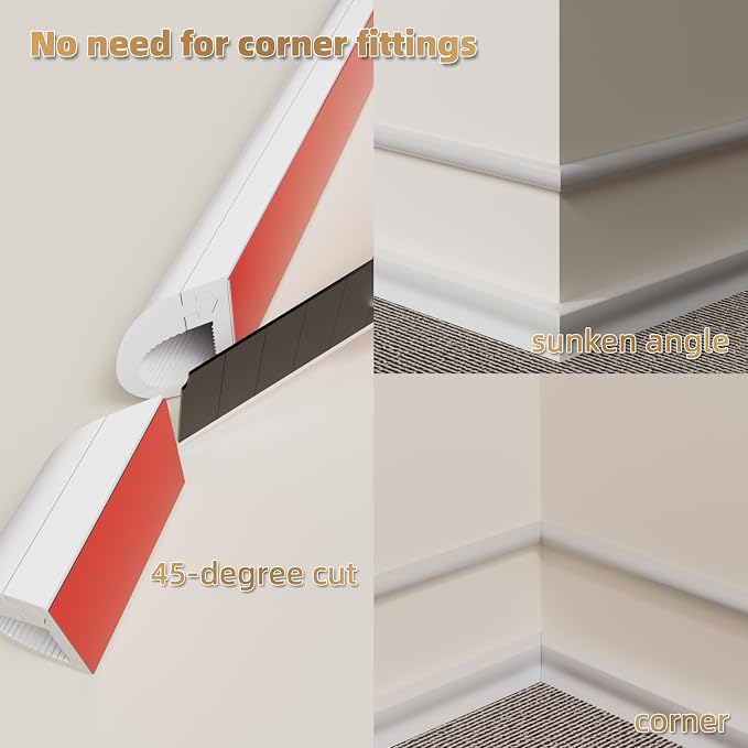 118" Side Open One Cord Hider (<1/4") for Wall Mounted Tv,Silicone Flexible | Cable Cover to Hide Conceal Cords Along Wall,Wire Raceway Management Cable Concealer Channel,Electric Cord Organizer,White