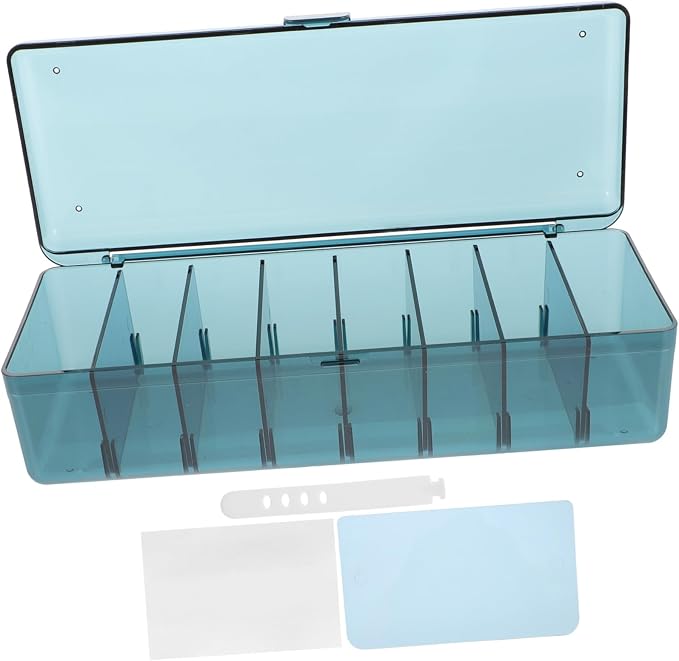Angoily Cord Storage Box with Lid Desktop Organizer for Cables Data Wires and Chargers Pet Material Easy Access Dust- for Use
