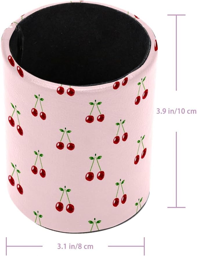 Pen Holder for Desk, Cherry Pencil Holder, Cup Holder for Desk Office, Pen Organizer