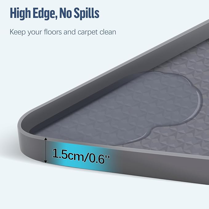 Pee Pad Holder for Dogs 51''x25.6'' Silicone Puppy Pee Pad Tray, Dark Grey | Extra Large Dog Potty Tray Leak-Proof, High Edge, No Spill Training Pads for Floor Protection, No Pee Pads