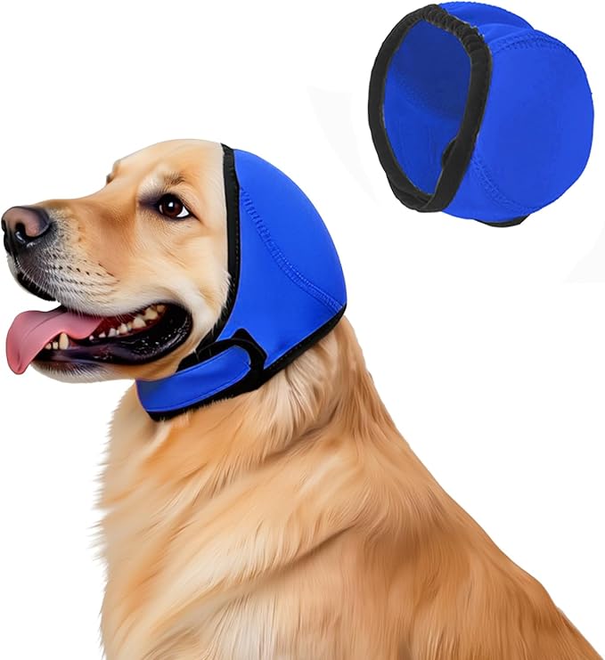 Dog Ear Muffs Noise Protection, Water-Resistant, No-Shake Ear Muffs for Grooming, Bathing, Swimming & Noise Relief
