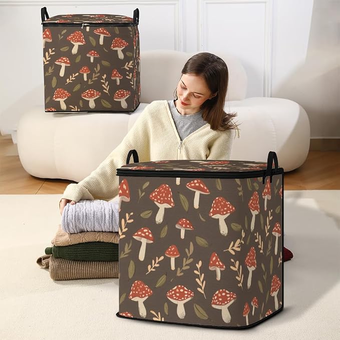 2pcs blanket storage bag for under bed,closet organizers 95L | clothing sweater sheet bedding comforter duvet quilt pillow toy storage bags with lids,dorm room essentials for containers