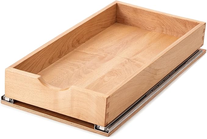 Pull Out Cabinet Drawers - 9x2 Size Options (10-29'W,18-21'D), Pre-Assembled with Soft Close Slides, Solid Beechwood, Easy Installation(10'W x 21'D)