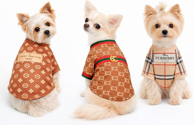 Everything Chic Luxury Designer Dog T-Shirt Trendy Puppy Clothes for Small Dogs, Fashion Pet Tee for French Bulldogs & Chihuahuas, Soft Cotton-Blend, StarbarksTee, Small