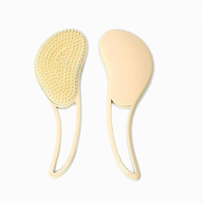 Dog Grooming Brush, Soft Puppy Massage Brush, Pet Hair Bathing Brush Comb, Hangable Grooming Tool for Poodles, Teddy, Yorkies, Maltese, Shih Tzu, Chihuahua (Cream White)