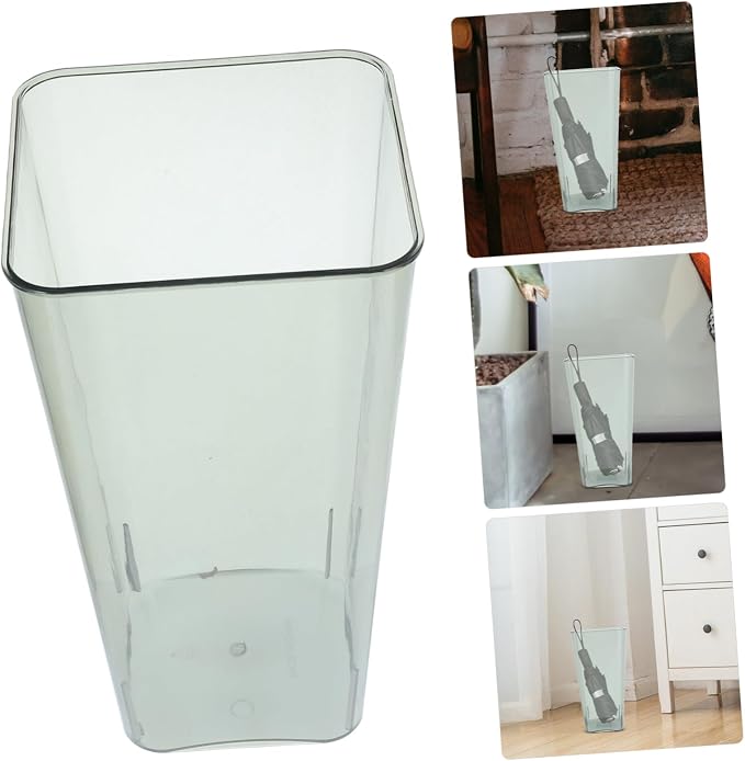 Round Umbrella Stand Rack Leak-Proof Indoor Outdoor Umbrella Holder Organizer Portable Plastic Storage Container for Entryway and Home Use