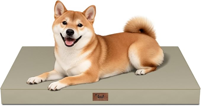 Outdoor Waterproof Orthopedic Dog Bed for Medium Size Dogs | Egg Crate Foam for Joint Support, Fits 36x23 Crates, TPU Waterproof Layer, Machine Washable 1680D Oxford Cover, Up to 50 lbs