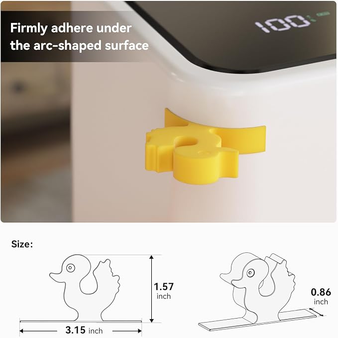 Duck-Shaped Cord Organizers, 4 Pack Cute Animal Design Appliance Wire Organizer with Super Sticky Adhesive, for Kitchen Appliances, Mixer, Coffee Maker, Pressure Cooker, Baby-Friendly & Home Decor