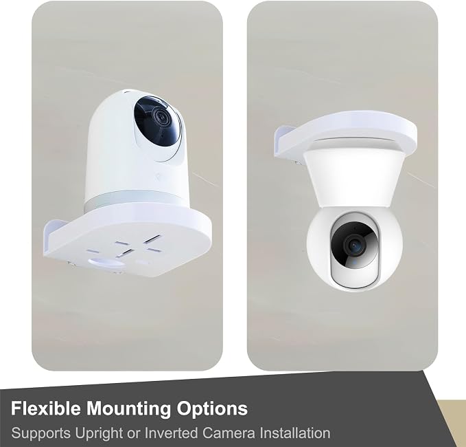 NIIIYTYB Camera Wall Mount Stand Small Indoor Soporte Security Camara de Seguridad Adhesive Shelf for Baby Monitor and Home Use Compact Wall Mount Holder for Bedroom Kitchen and Living Room